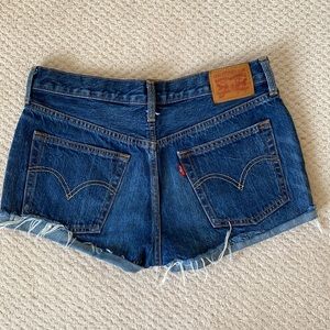Levi’s 501 cropped jean shorts, size 29